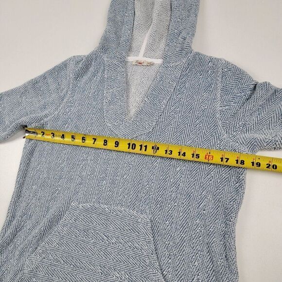 Faherty Hoodie Adult Blue Pullover Pocket Whitewater Drug Rug Womens XS - Picture 5 of 10